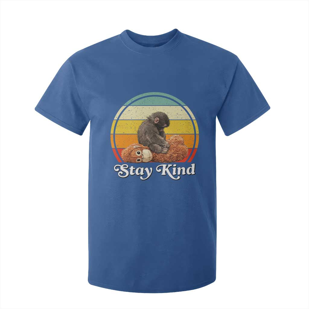 Punch Mokey T Shirt For Kid Viral Trend Baby Monkey Stay Kind TS14 Royal Blue Print Your Wear