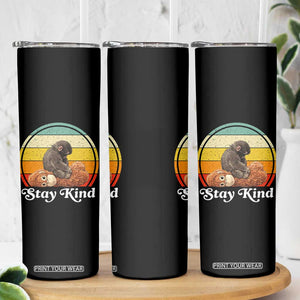 Punch Mokey Skinny Tumbler Viral Trend Baby Monkey Stay Kind TS14 Print Your Wear
