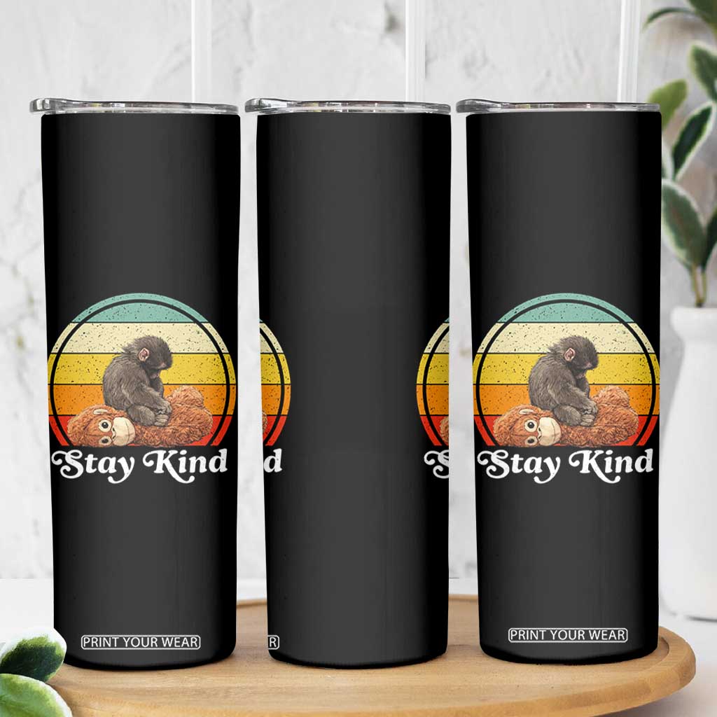 Punch Mokey Skinny Tumbler Viral Trend Baby Monkey Stay Kind TS14 Print Your Wear