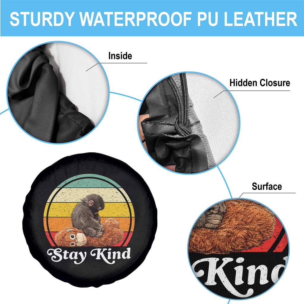 Punch Mokey Spare Tire Cover Viral Trend Baby Monkey Stay Kind TS14 Print Your Wear