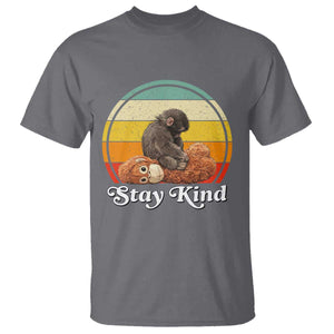 Punch Mokey T Shirt Viral Trend Baby Monkey Stay Kind TS14 Charcoal Print Your Wear