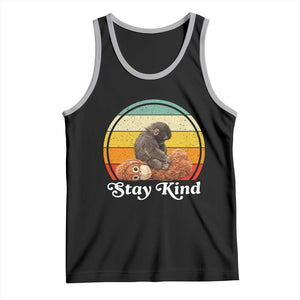 Punch Mokey Tank Top Viral Trend Baby Monkey Stay Kind TS14 Black Athletic Heather Print Your Wear