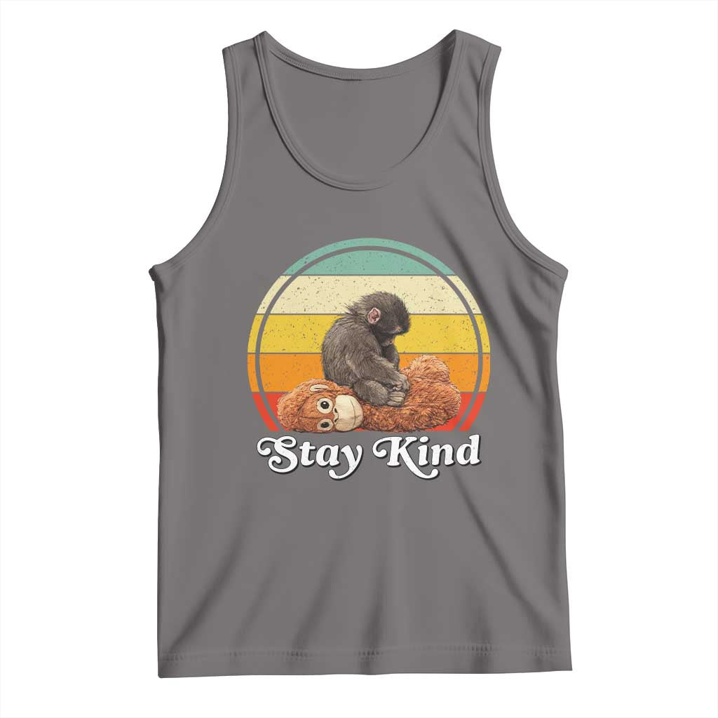Punch Mokey Tank Top Viral Trend Baby Monkey Stay Kind TS14 Deep Heather Print Your Wear