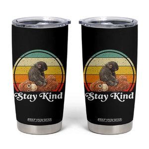 Punch Mokey Tumbler Cup Viral Trend Baby Monkey Stay Kind TS14 Black Print Your Wear
