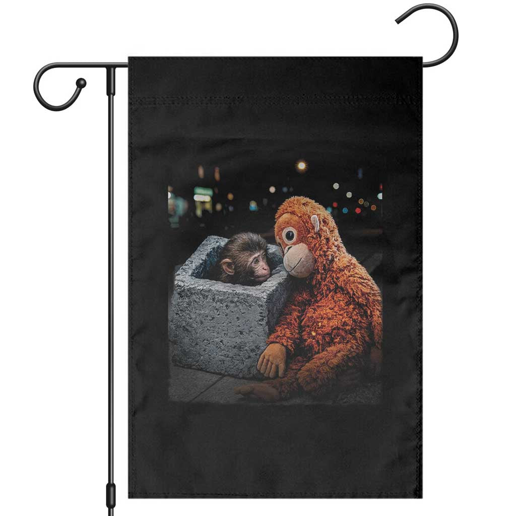 Punch Mokey Garden Flag Viral Trend Baby Monkey Streets Meme TS14 Black Print Your Wear