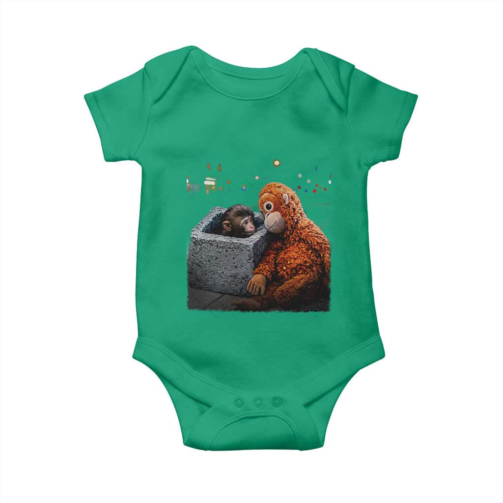 Punch Mokey Baby Onesie Viral Trend Baby Monkey Streets Meme TS14 Irish Green Print Your Wear