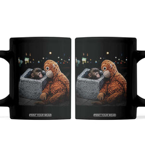 Punch Mokey Coffee Mug Viral Trend Baby Monkey Streets Meme TS14 Black Print Your Wear