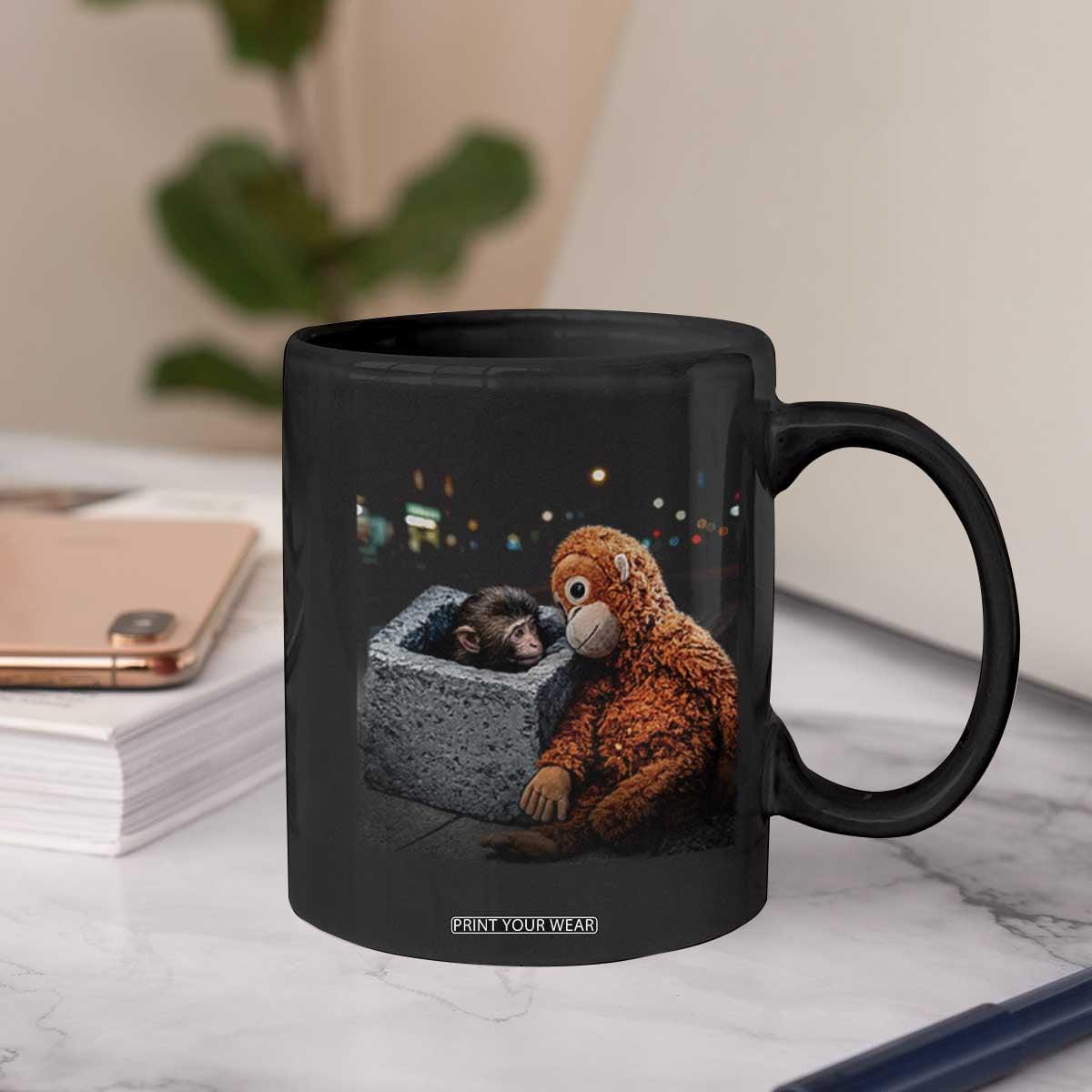 Punch Mokey Coffee Mug Viral Trend Baby Monkey Streets Meme TS14 Print Your Wear