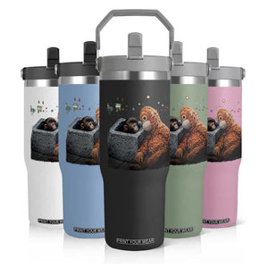 Punch Mokey Flip Straw Tumbler Viral Trend Baby Monkey Streets Meme TS14 Print Your Wear
