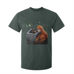 Punch Mokey T Shirt For Kid Viral Trend Baby Monkey Streets Meme TS14 Dark Forest Green Print Your Wear