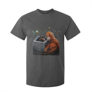 Punch Mokey T Shirt For Kid Viral Trend Baby Monkey Streets Meme TS14 Dark Heather Print Your Wear