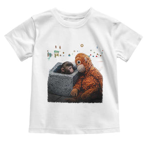 Punch Mokey Toddler T Shirt Viral Trend Baby Monkey Streets Meme TS14 White Print Your Wear