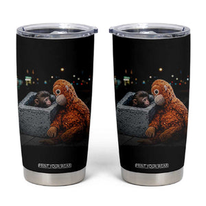 Punch Mokey Tumbler Cup Viral Trend Baby Monkey Streets Meme TS14 Black Print Your Wear
