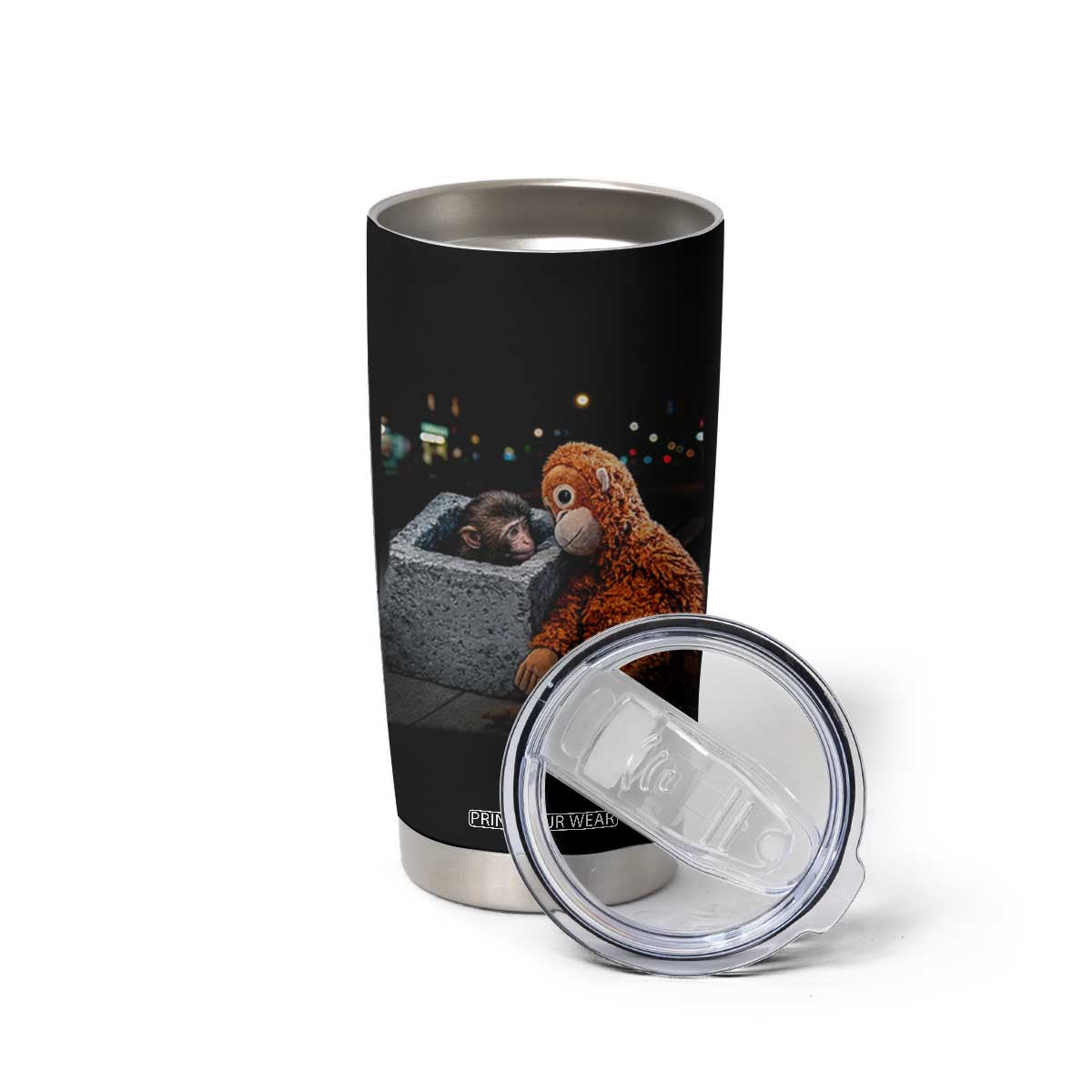 Punch Mokey Tumbler Cup Viral Trend Baby Monkey Streets Meme TS14 Print Your Wear