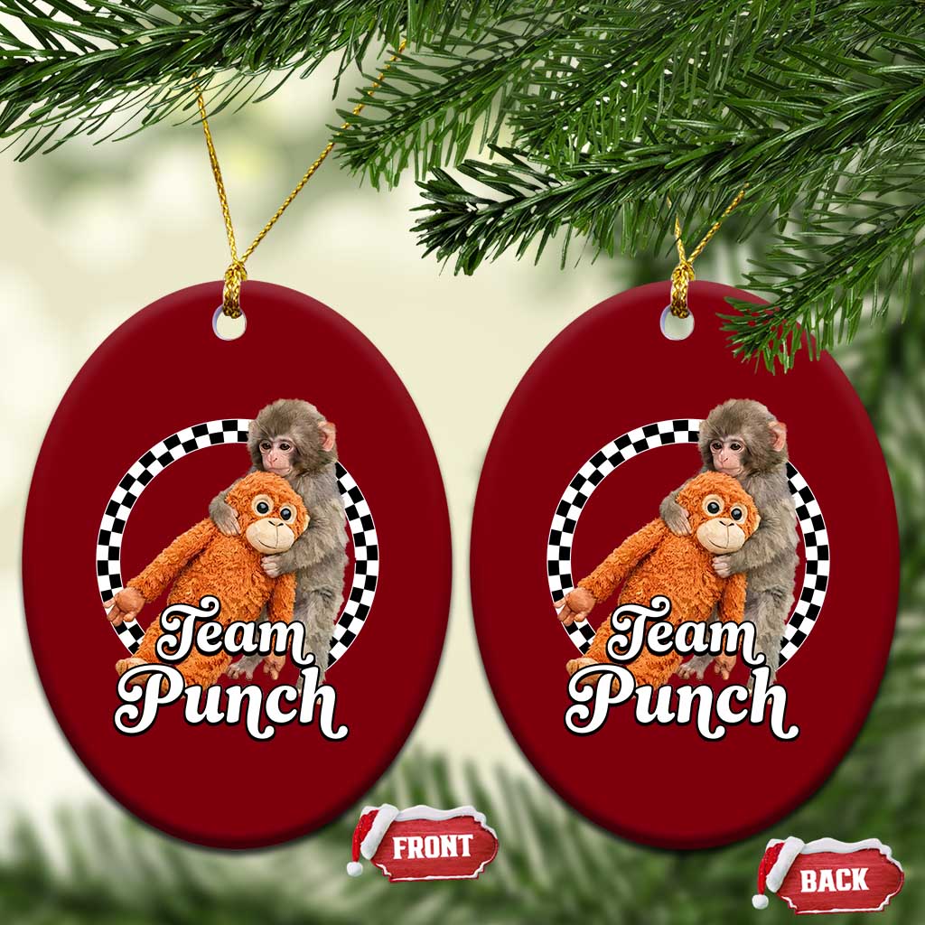 Punch Mokey Ceramic Ornament Baby Monkey And Plush Toy Viral Trend TS14 Print Your Wear