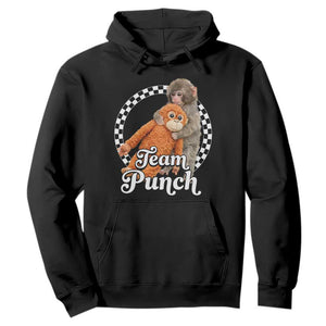 Punch Mokey Hoodie Baby Monkey And Plush Toy Viral Trend TS14 Black Print Your Wear