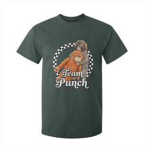 Punch Mokey T Shirt For Kid Baby Monkey And Plush Toy Viral Trend TS14 Dark Forest Green Print Your Wear