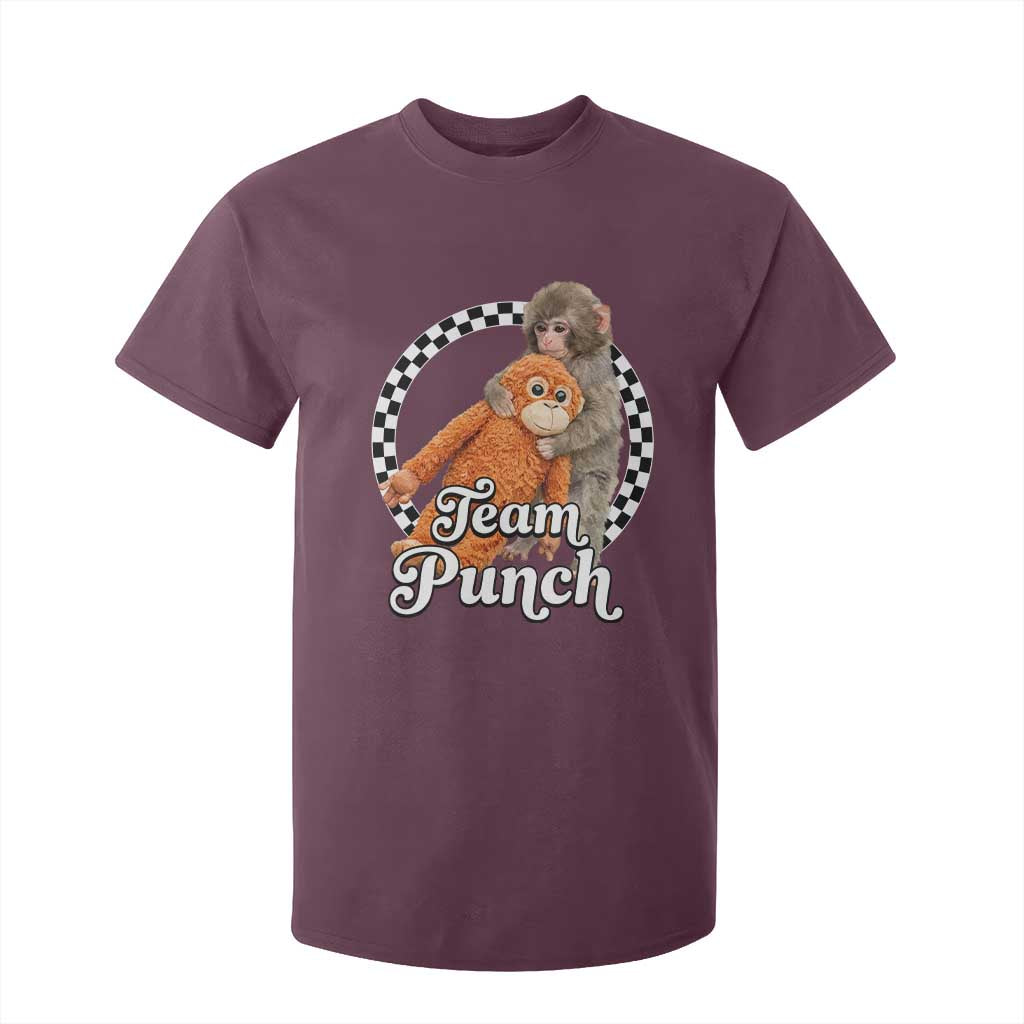 Punch Mokey T Shirt For Kid Baby Monkey And Plush Toy Viral Trend TS14 Maroon Print Your Wear