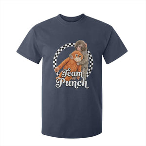 Punch Mokey T Shirt For Kid Baby Monkey And Plush Toy Viral Trend TS14 Navy Print Your Wear