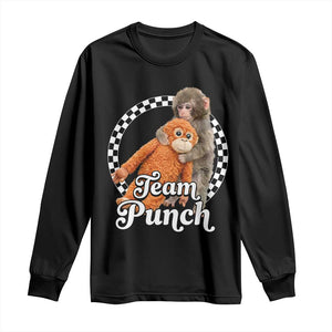 Punch Mokey Long Sleeve Shirt Baby Monkey And Plush Toy Viral Trend TS14 Black Print Your Wear