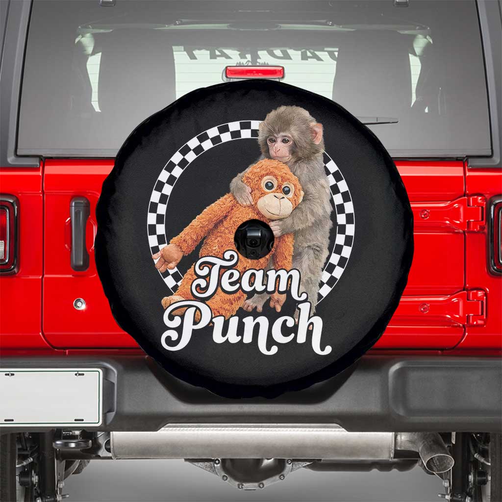 Punch Mokey Spare Tire Cover Baby Monkey And Plush Toy Viral Trend TS14 Black Print Your Wear