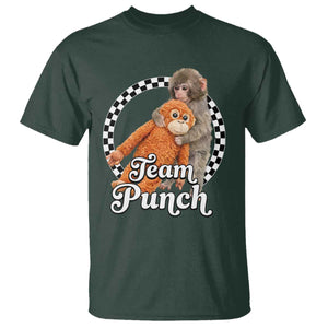 Punch Mokey T Shirt Baby Monkey And Plush Toy Viral Trend TS14 Dark Forest Green Print Your Wear