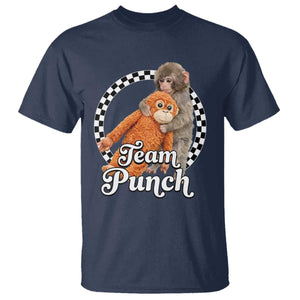 Punch Mokey T Shirt Baby Monkey And Plush Toy Viral Trend TS14 Navy Print Your Wear