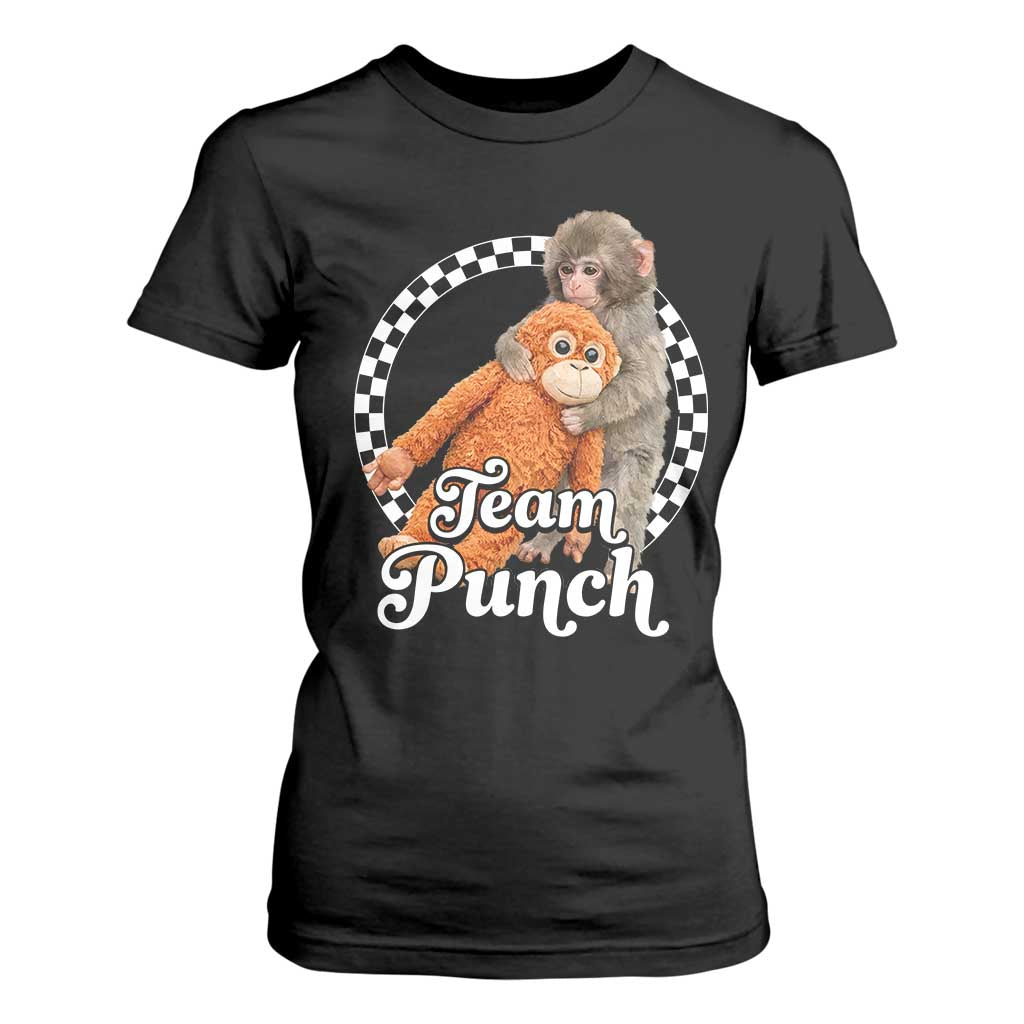 Punch Mokey T Shirt For Women Baby Monkey And Plush Toy Viral Trend TS14 Black Print Your Wear