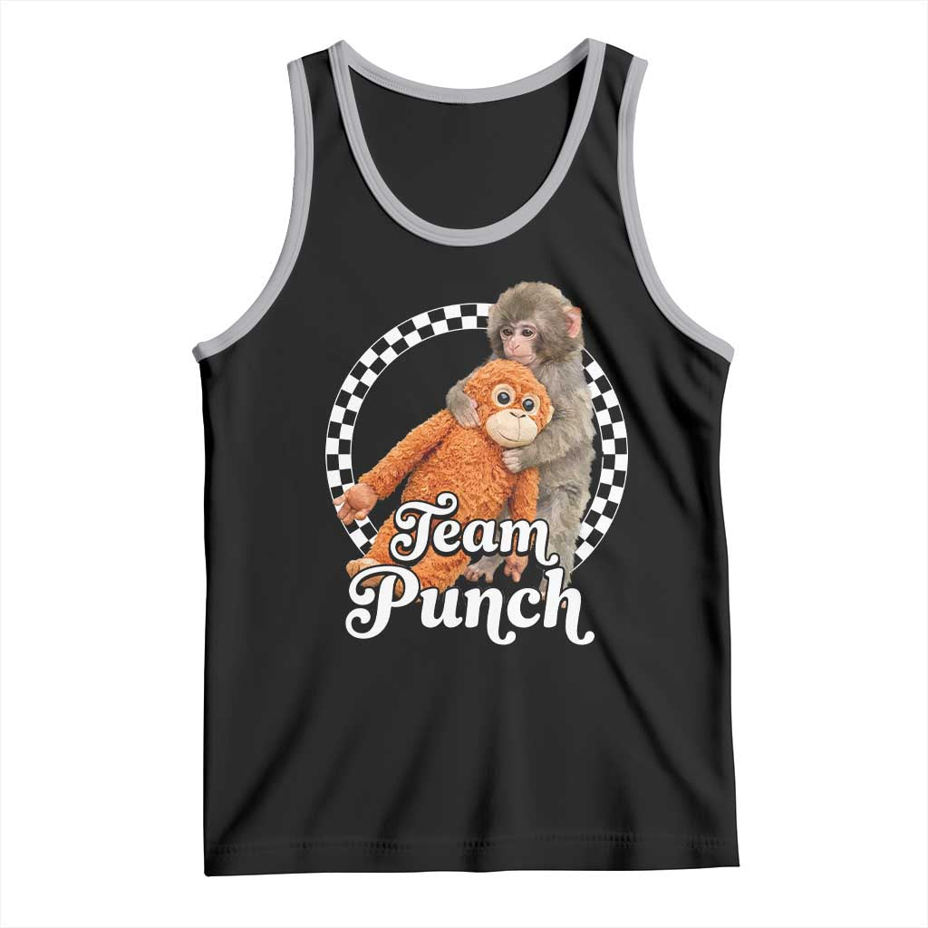 Punch Mokey Tank Top Baby Monkey And Plush Toy Viral Trend TS14 Black Athletic Heather Print Your Wear