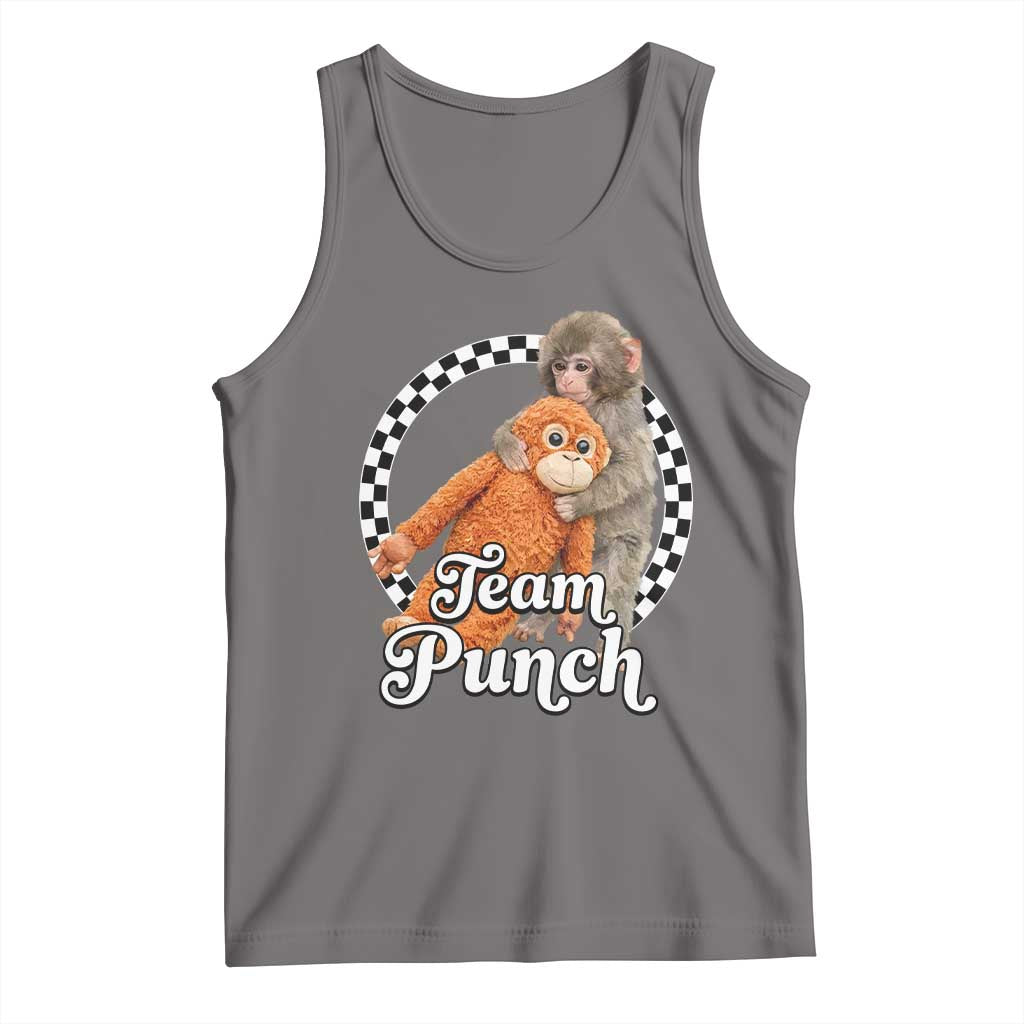 Punch Mokey Tank Top Baby Monkey And Plush Toy Viral Trend TS14 Deep Heather Print Your Wear