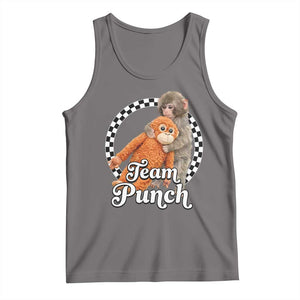 Punch Mokey Tank Top Baby Monkey And Plush Toy Viral Trend TS14 Deep Heather Print Your Wear