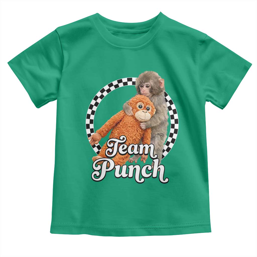 Punch Mokey Toddler T Shirt Baby Monkey And Plush Toy Viral Trend TS14 Irish Green Print Your Wear