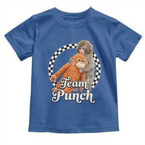 Punch Mokey Toddler T Shirt Baby Monkey And Plush Toy Viral Trend TS14 Royal Blue Print Your Wear