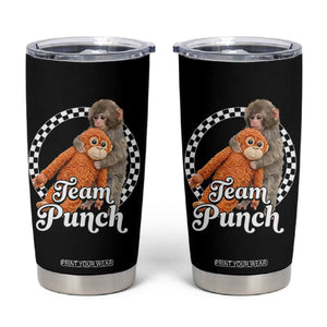 Punch Mokey Tumbler Cup Baby Monkey And Plush Toy Viral Trend TS14 Black Print Your Wear