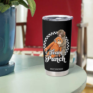 Punch Mokey Tumbler Cup Baby Monkey And Plush Toy Viral Trend TS14 Print Your Wear