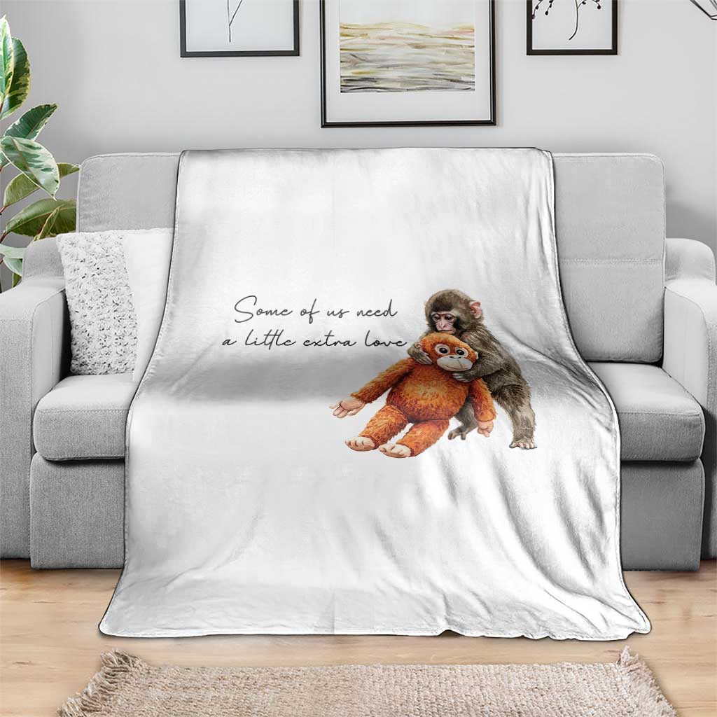 Punch Mokey Throw Blanket Some Of Us Need a Little Extra Love TS14 Print Your Wear
