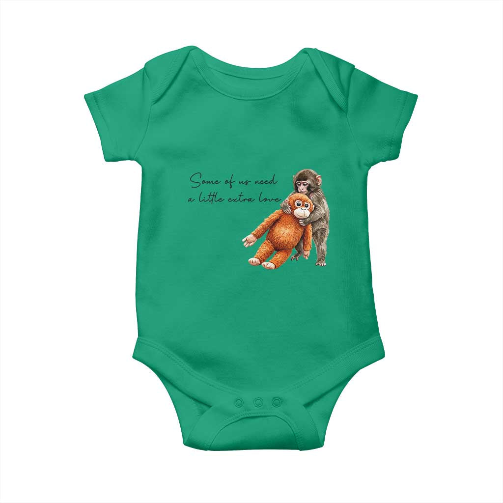 Punch Mokey Baby Onesie Some Of Us Need a Little Extra Love TS14 Irish Green Print Your Wear