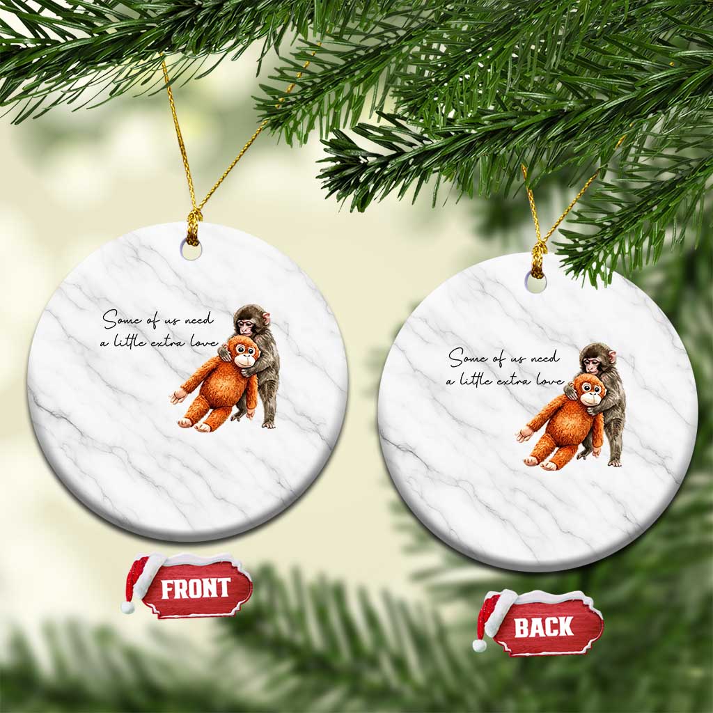 Punch Mokey Ceramic Ornament Some Of Us Need a Little Extra Love TS14 1pc White Marble Print Your Wear