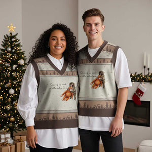 Punch Mokey V-Neck Knit Sweater Vest Some Of Us Need a Little Extra Love TS14 Mocha Mousse Print Your Wear