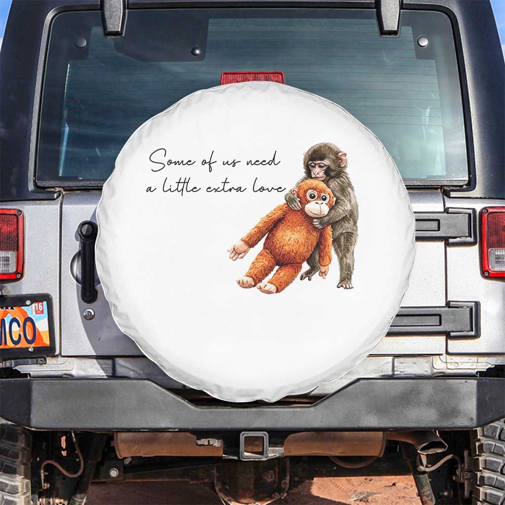 Punch Mokey Spare Tire Cover Some Of Us Need a Little Extra Love TS14 No hole White Print Your Wear