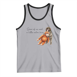 Punch Mokey Tank Top Some Of Us Need a Little Extra Love TS14 Athletic Heather Black Print Your Wear