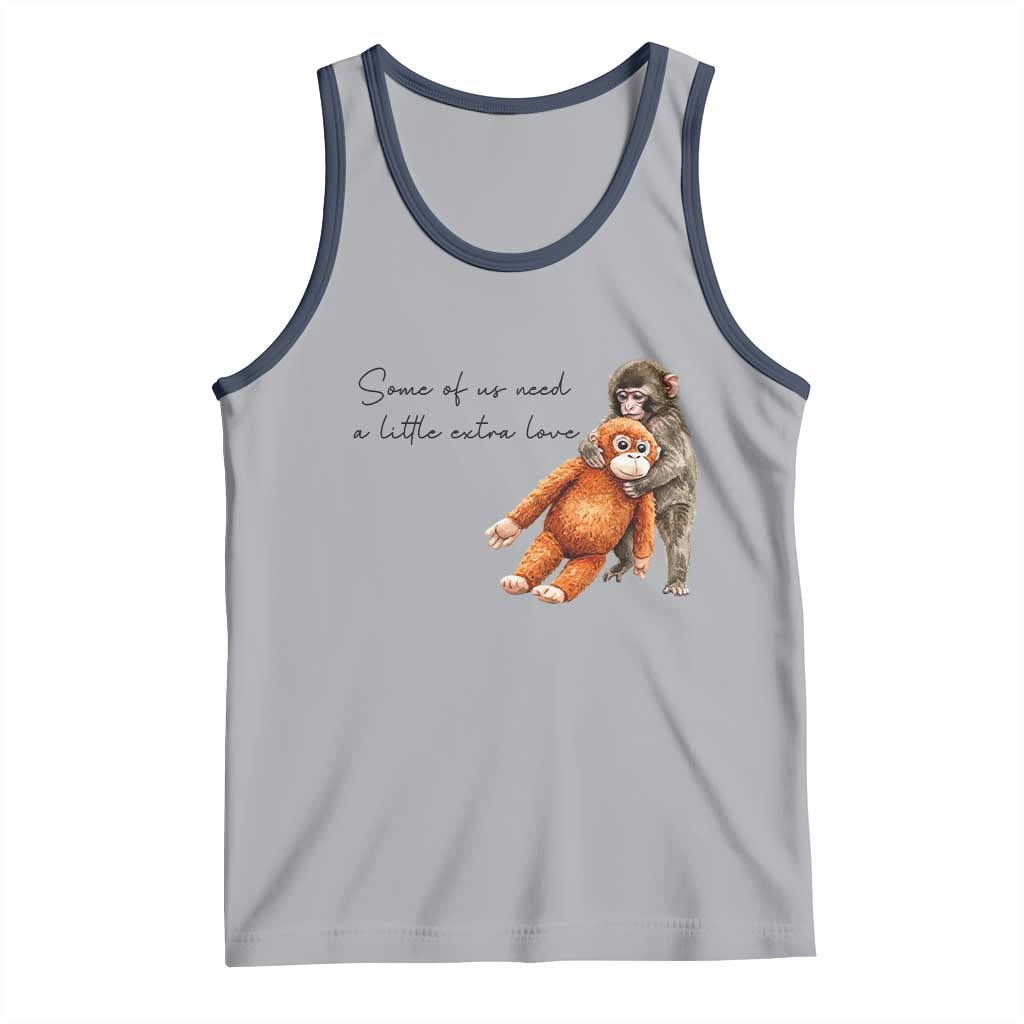 Punch Mokey Tank Top Some Of Us Need a Little Extra Love TS14 Athletic Heather Navy Print Your Wear