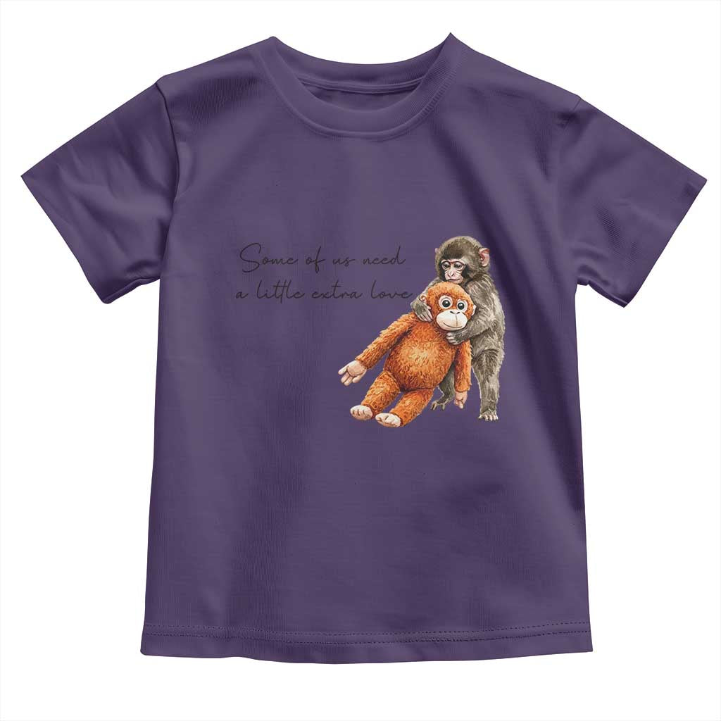 Punch Mokey Toddler T Shirt Some Of Us Need a Little Extra Love TS14 Purple Print Your Wear