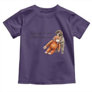Punch Mokey Toddler T Shirt Some Of Us Need a Little Extra Love TS14 Purple Print Your Wear