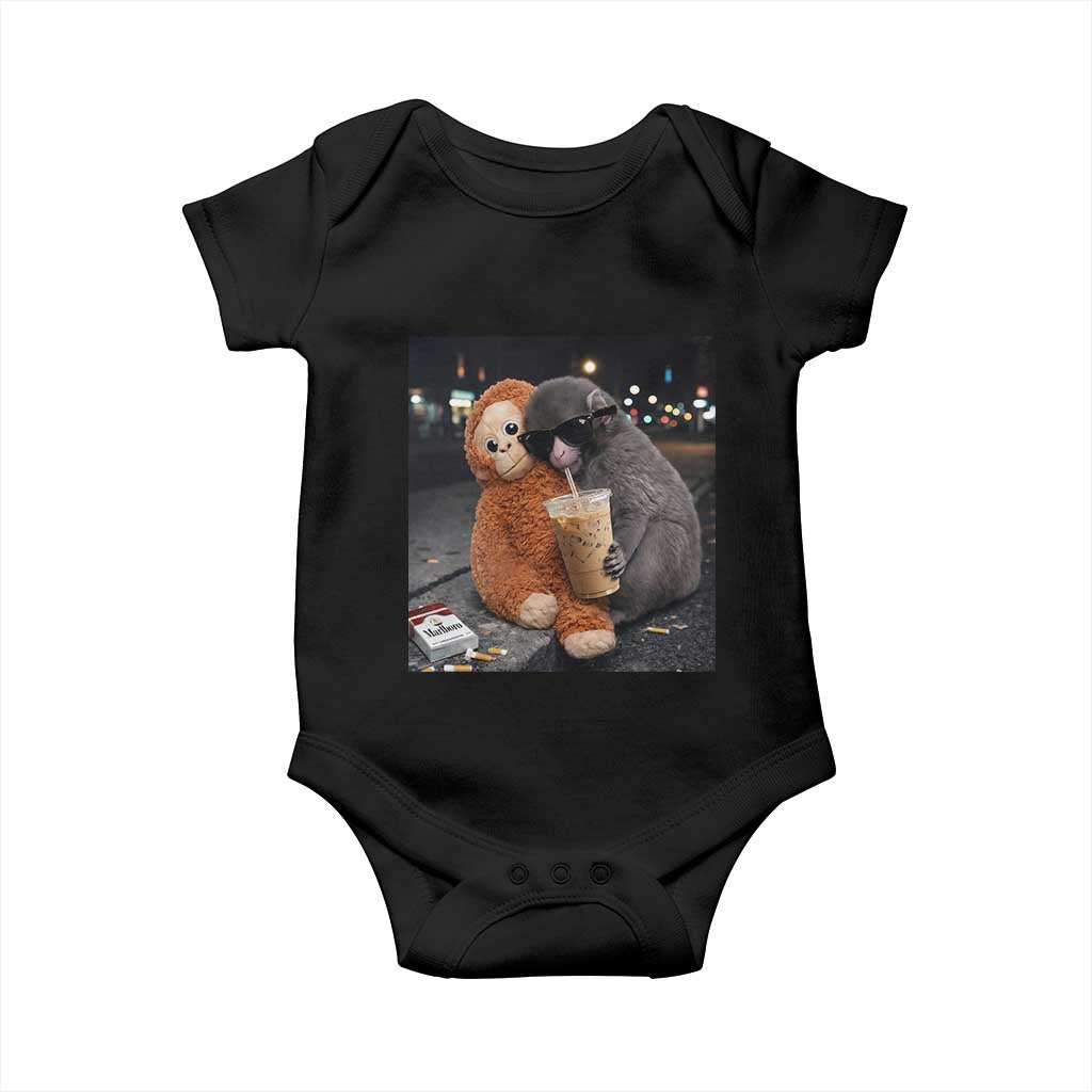 Punch Mokey Baby Onesie Funny Drinking Diet Coke Sunglasses Street Meme TS14 Black Print Your Wear