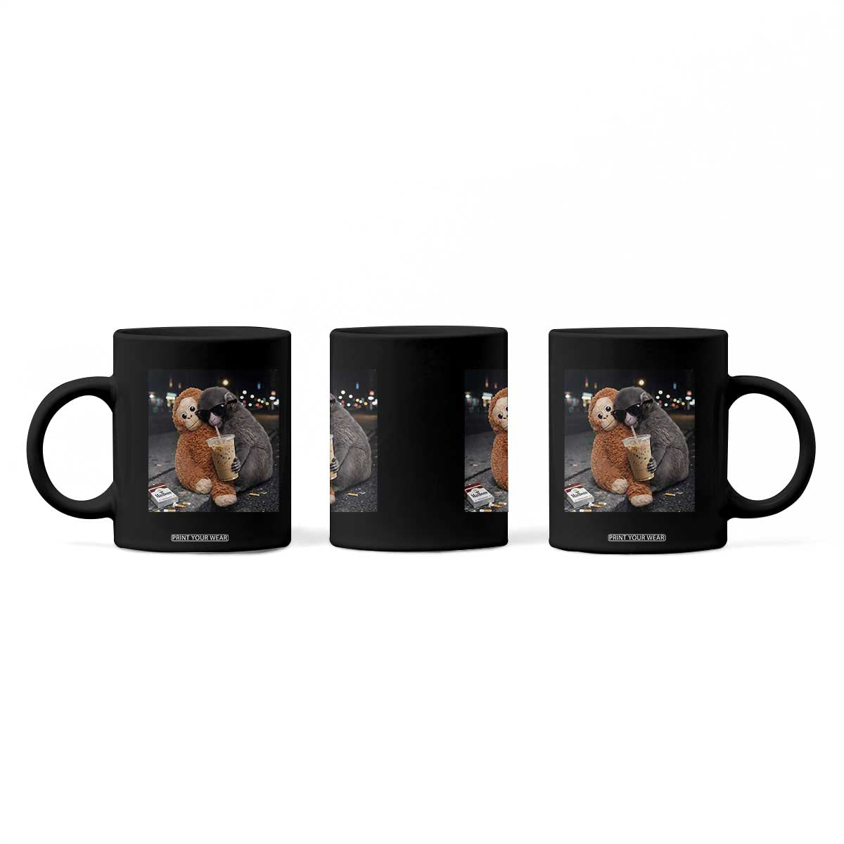 Punch Mokey Coffee Mug Funny Drinking Diet Coke Sunglasses Street Meme TS14 Print Your Wear