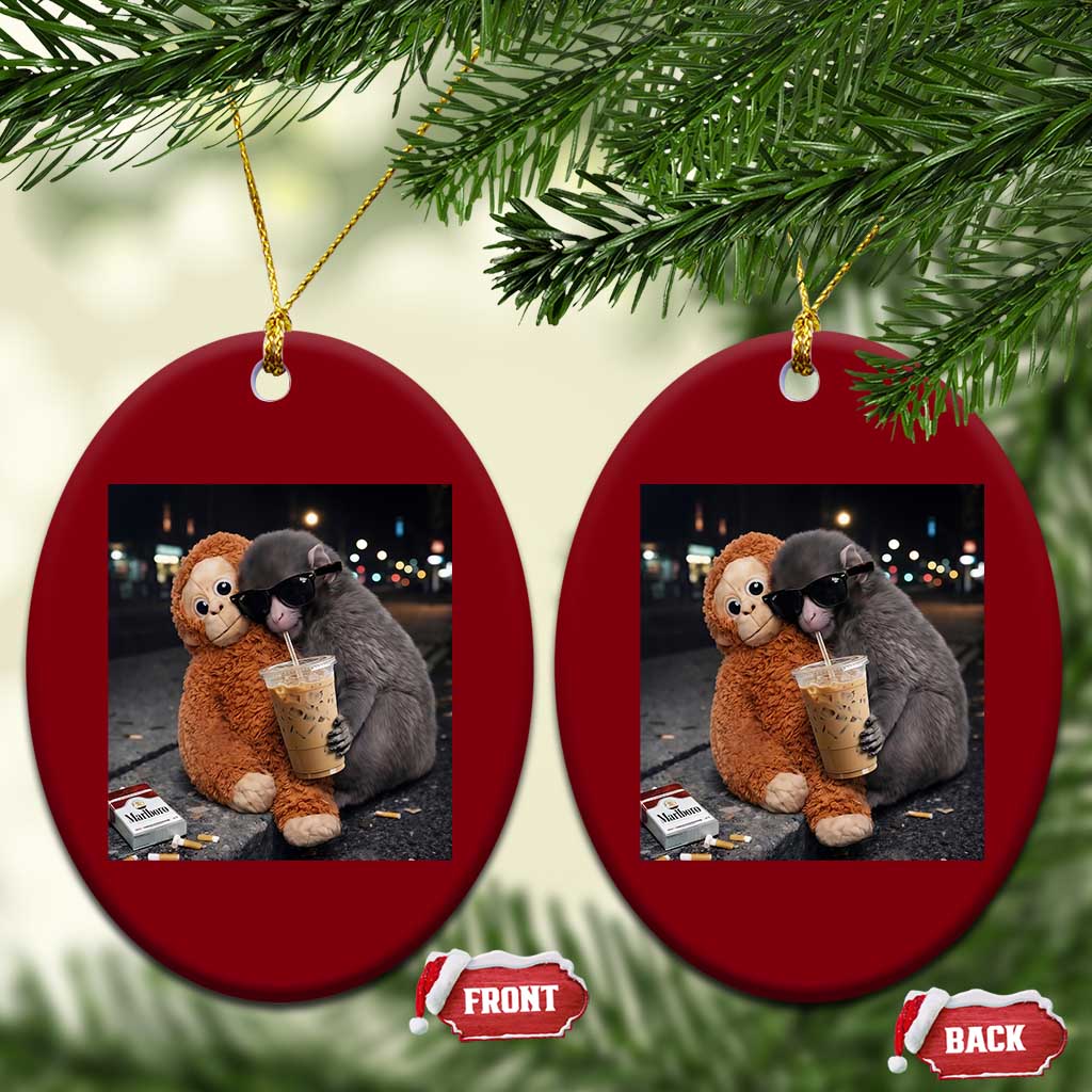 Punch Mokey Ceramic Ornament Funny Drinking Diet Coke Sunglasses Street Meme TS14 Print Your Wear