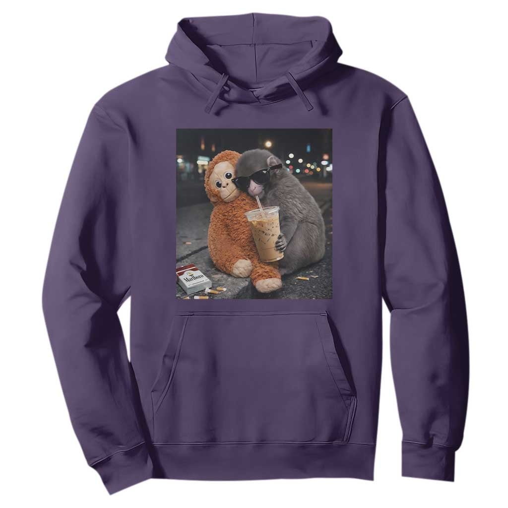 Punch Mokey Hoodie Funny Drinking Diet Coke Sunglasses Street Meme TS14 Purple Print Your Wear