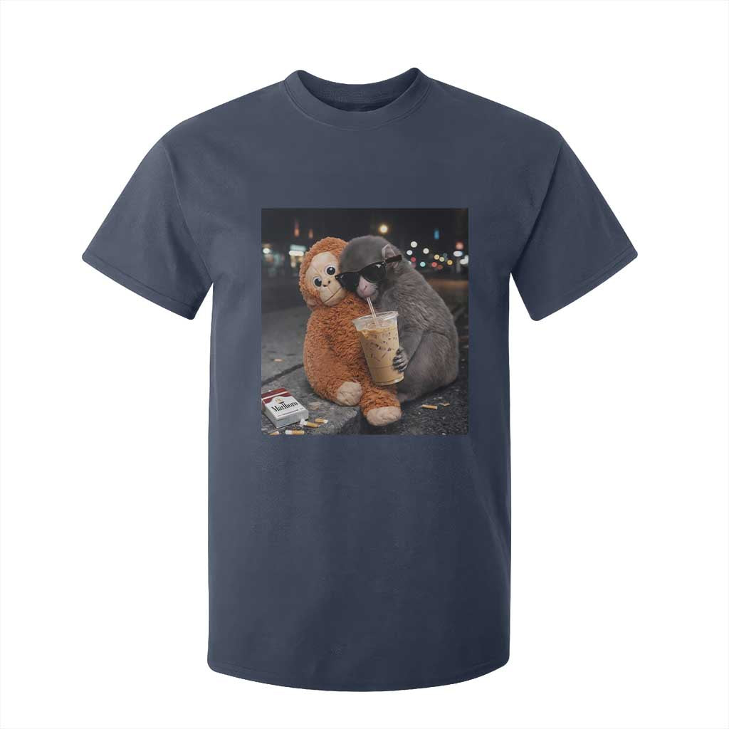 Punch Mokey T Shirt For Kid Funny Drinking Diet Coke Sunglasses Street Meme TS14 Navy Print Your Wear