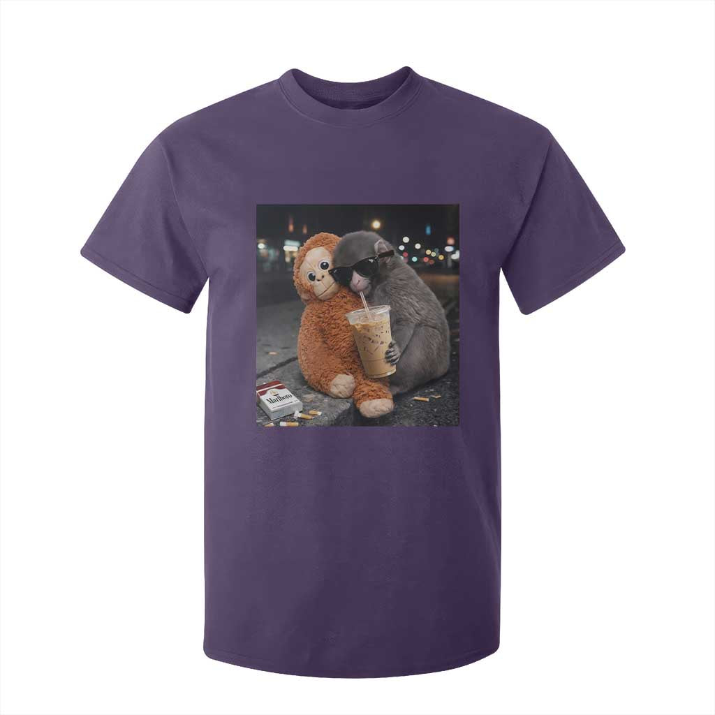 Punch Mokey T Shirt For Kid Funny Drinking Diet Coke Sunglasses Street Meme TS14 Purple Print Your Wear